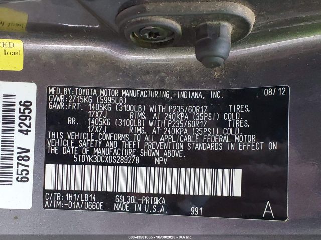 Toyota Sienna Xle V6 8 Passenger Image 6