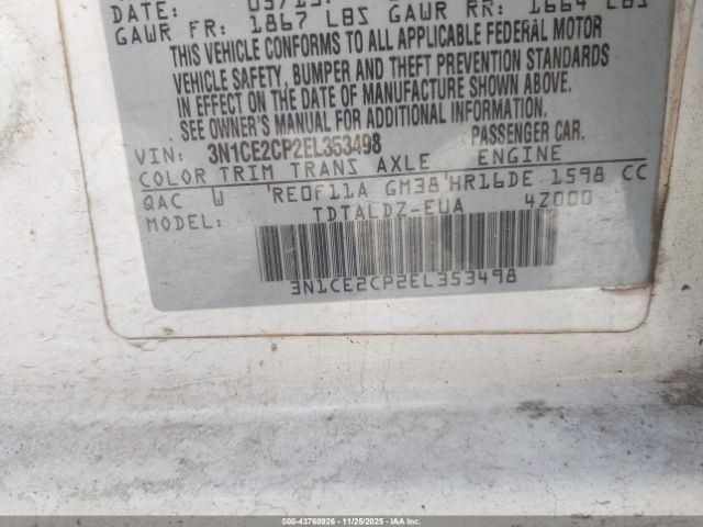 Nissan Versa Sv Image 4