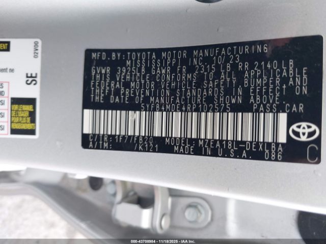 Toyota Corolla Le Image 14